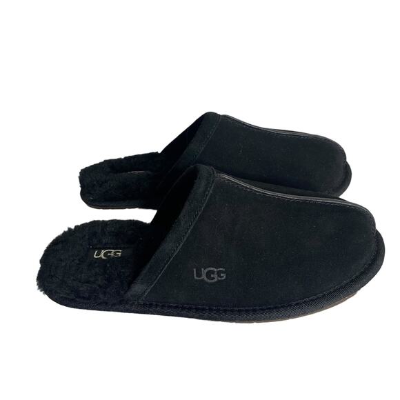 NWT Ugg Pearle Suede Cozy Slippers Shearling Blk 7 - Picture 2 of 5